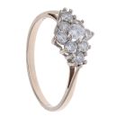 9ct Yellow Gold Cubic Zirconia Cluster Ring