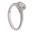 18ct White Gold 0.51ct Brilliant Cut Diamond Cluster Ring