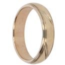 9ct Yellow Gold Patterned Wedding Band 5.6mm