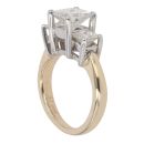 14ct Yellow Gold 1.65ct Princess Cut Diamond Trilogy Ring
