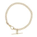 14ct Yellow Gold Albert T-Bar Bracelet 8.5"