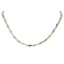 14ct Yellow And White Gold Barleycorn 24" Chain