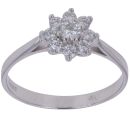 18ct White Gold 0.40ct Brilliant Cut Diamond Cluster Ring