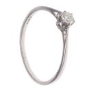 9ct White Gold 0.25ct Brilliant Cut Diamond Solitaire Ring