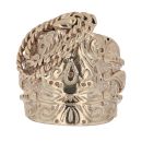 9ct Yellow Gold Patterned Saddle Ring