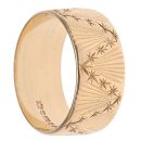 9ct Yellow Gold Patterned Wedding Band 8.8mm