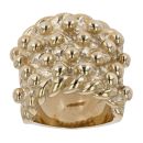 9ct Yellow Gold Four Row Keeper Ring