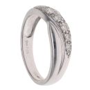 9ct White Gold 0.25ct Brilliant Cut Diamond Crossover Ring