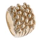 9ct Yellow Gold Five Row Keeper Ring