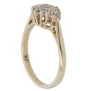 9ct Yellow Gold 0.25ct Brilliant Cut Diamond Cluster Ring