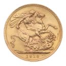 1912 George V Large Head UK Full Sovereign Coin