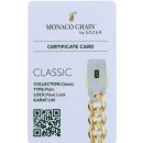 14ct Yellow Gold Monaco Curb Classic Cubic Zirconia Pave Lock Chain 20"