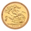 2000 Elizabeth II Fourth Portrait UK Half Sovereign Coin