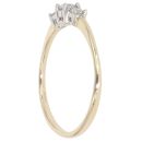 9ct Yellow Gold 0.25ct Diamond Trilogy Ring