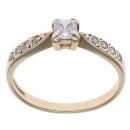 9ct Yellow Gold Square Cubic Zirconia Fancy Ring