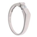 18ct White Gold 0.23ct Diamond Solitaire Signet Ring