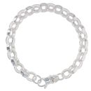 Silver Patterned Belcher Bracelet 9"