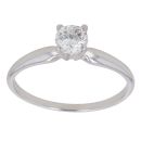 18ct White Gold 0.50ct Brilliant Cut Diamond Solitaire Ring