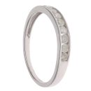 9ct White Gold 0.50ct Brilliant Cut Diamond Half Eternity Ring