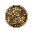 1982 Elizabeth II Decimal Portrait UK Half Sovereign Coin