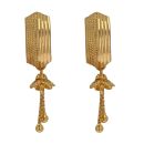 22ct Yellow Gold Fancy Patterned Drop Earrings