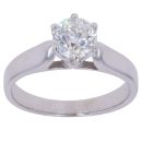 18ct White Gold 1.00ct Brilliant Cut Diamond Solitaire Ring