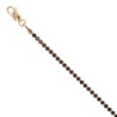 14ct Yellow Gold Black Gemstone Bracelet 7.5"