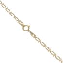 14ct Yellow Gold Patterned Oval Link Fancy Chain 22"