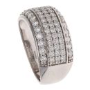 18ct White Gold 0.90ct Brilliant Cut Diamond Five Row Fancy Ring