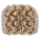9ct Yellow Gold Five Row Keeper Ring
