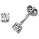 18ct White Gold 0.50ct Diamond Clawset Earrings