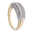 18ct Yellow Gold 0.50ct Brilliant and Baguette Cut Diamond Fancy Ring
