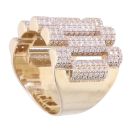 9ct Yellow Gold Cubic Zirconia Watch Strap Fancy Ring