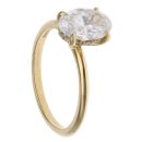 18ct Yellow Gold 1.60ct Oval Cut Lab Grown Diamond Solitaire Ring