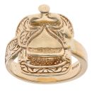 9ct Yellow Gold Patterned Saddle Ring