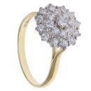 18ct Yellow Gold 1.00ct Brilliant Cut Diamond Cluster Ring
