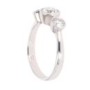 18ct White Gold 0.75ct Brilliant Cut Diamond Trilogy Ring