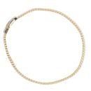 14ct Yellow Gold Monaco Cubic Zirconia Pave Bracelet 8"