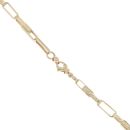 14ct Yellow Gold Greek Key Bar Chain 26"