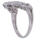 18ct White Gold 1.10ct Brilliant and Marquise Cut Diamond Wishbone Ring