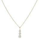 18ct Yellow Gold 0.60ct Brilliant Cut Diamond Cluster Pendant and Chain 18"