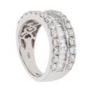 18ct White Gold 2.00ct Diamond Three Row Ring