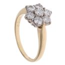 18ct Yellow Gold 1.00ct Brilliant Cut Diamond Cluster Ring