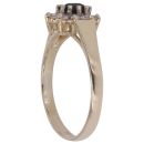 9ct Yellow Gold Cubic Zirconia and Sapphire Cluster Ring