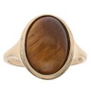 9ct Yellow Gold Tiger's Eye Single Stone Ring
