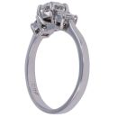 Platinum 1.10ct Brilliant and Baguette Cut Diamond Trilogy Ring