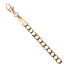 9ct Yellow Gold Square Curb Bracelet 8"