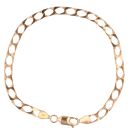 9ct Yellow Gold Square Curb Bracelet 8"