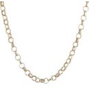 9ct Yellow Gold Patterned and Plain Belcher Chain 20"