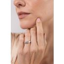 9ct White Gold 0.50ct Asscher Cut Baguette Lab Grown Diamond Eternity Ring